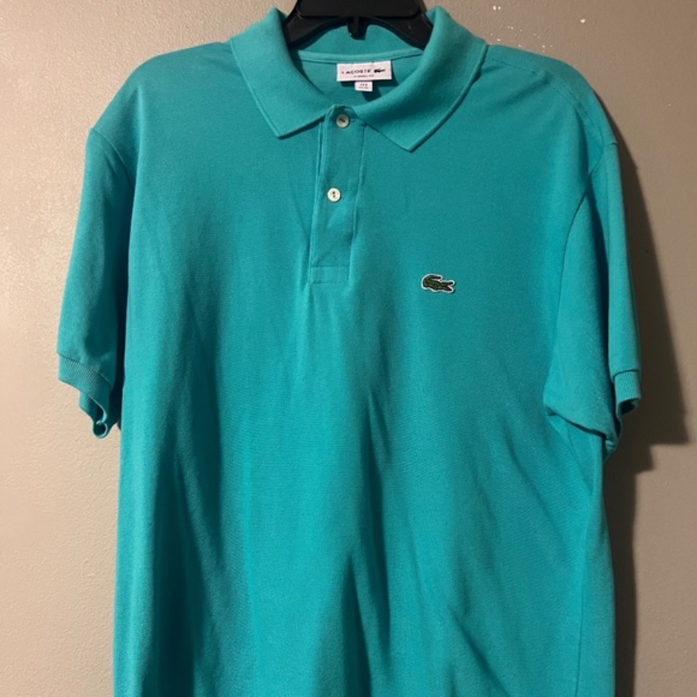 Lacoste Classic Fit Polo Shirt Mens US XL FR 6 Blue Short Sleeve‎ Logo Cotton